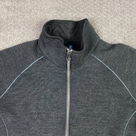 Kuhl Zuri Full Zip Sweater Women's Medium Gray Charcoal Jacket - Picture 2 of 11